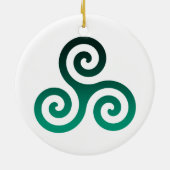 Green Tris Keramisch Ornament (Achterkant)