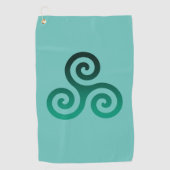 Green Tris Mint Golfhanddoek (Voorkant)