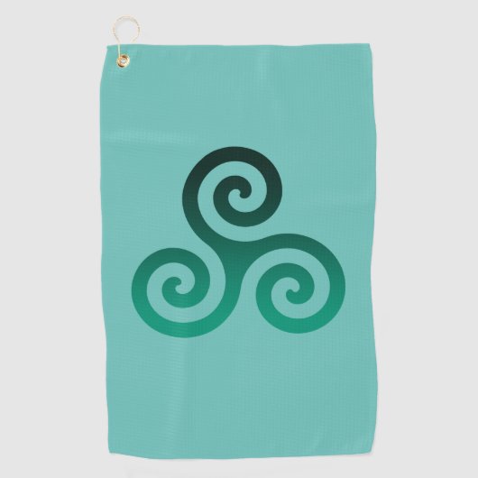 Green Tris Mint Golfhanddoek (Voorkant)