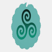 Green Tris Mint Ornament Kaart (Rechts)