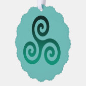 Green Tris Mint Ornament Kaart (Links)