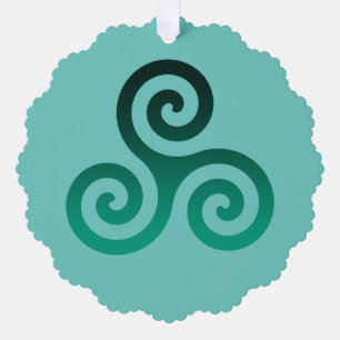 Green Tris Mint Ornament Kaart