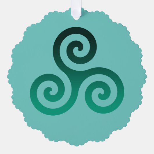 Green Tris Mint Ornament Kaart (Voorkant)