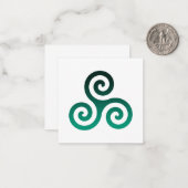 Green Tris Notitiekaartje (Voorkant / Achterkant in situ)