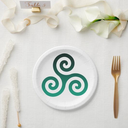 Green Tris Papieren Bordje (Huwelijk)