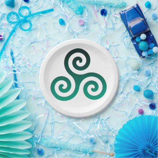 Green Tris Papieren Bordje (Feest)