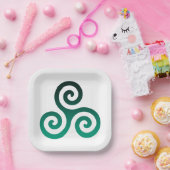 Green Tris Papieren Bordje (Feest)