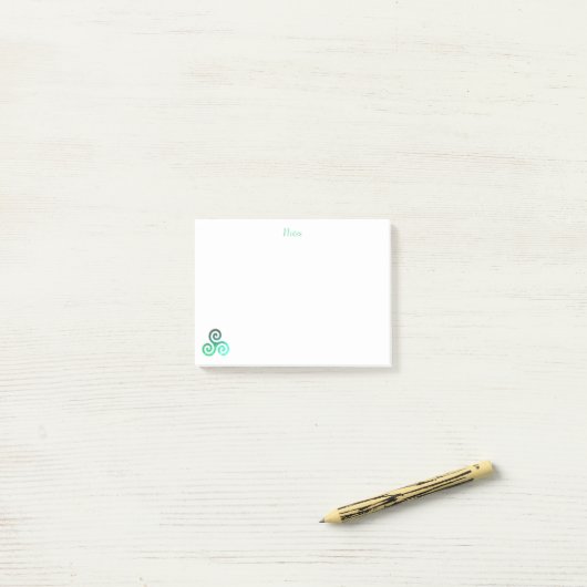 Green Tris Post-it® Notes (Op bureau)