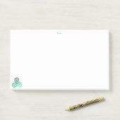 Green Tris Post-it® Notes (Op bureau)