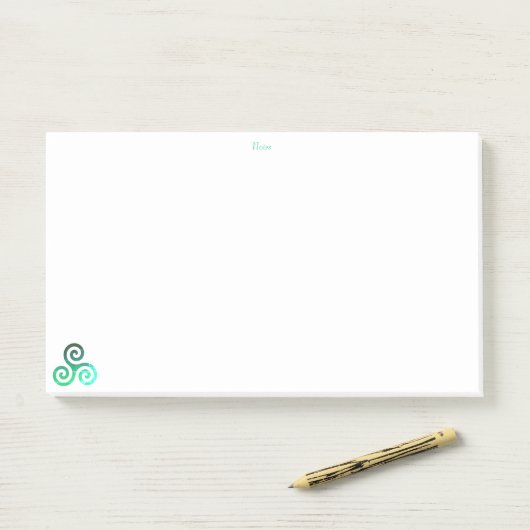 Green Tris Post-it® Notes (Op bureau)