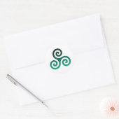 Green Tris Ronde Sticker (Envelop)