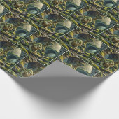 Green Troll Under a Stone Bridge Cadeaupapier (Hoek)