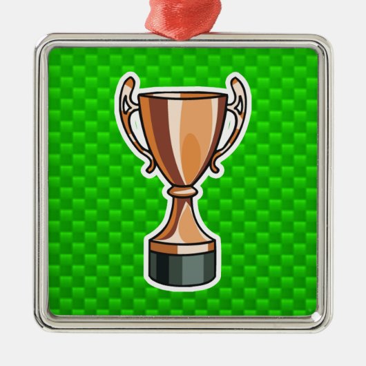 Green Trophy Metalen Ornament (Voorkant)