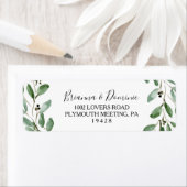 Green Tropical Eucalyptus Return Address Label (Insitu)