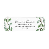 Green Tropical Eucalyptus Return Address Label (Voorkant)