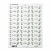 Green Tropical Eucalyptus Return Address Label (Full Sheet)