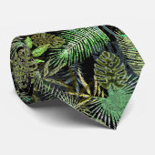 Green Tropical Ferns Stropdas (Opgerold)