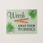 Green Tropical Funny Laundry Room Sign Legpuzzel (Horizontaal)