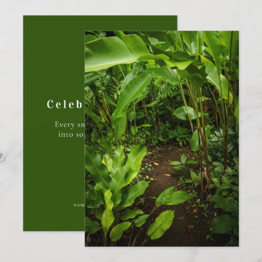 Green tropical garden, Earth Day Card (Voorkant / Achterkant)