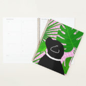 Green Tropical Island Black Dog Planner (Display)