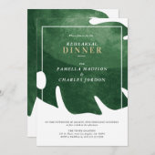 Green tropical leaf Rehearsal Dinner Kaart (Voorkant / Achterkant)