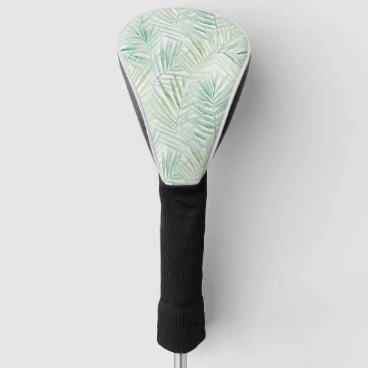 Green Tropical Leaves Aloha Golfheadcover (Voorkant)