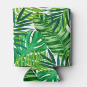 Green Tropical Leaves Blikjeskoeler (Achterkant)