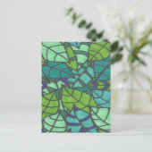Green Tropical Leaves Briefkaart (Staand voorkant)