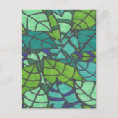 Green Tropical Leaves Briefkaart (Voorkant)