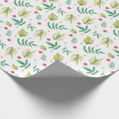 Green Tropical Leaves Cadeaupapier (Hoek)