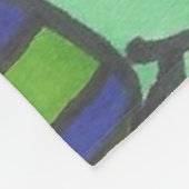 Green Tropical Leaves Fleece Deken (Hoek)