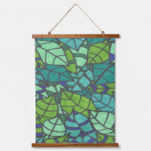 Green Tropical Leaves Hangend Wandkleed (Voorkant)