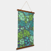Green Tropical Leaves Hangend Wandkleed (Gebogen)