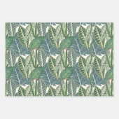 Green Tropical Leaves Inpakpapier Vel (Voorkant 3)