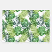 Green Tropical Leaves Inpakpapier Vel (Voorkant)