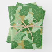 Green Tropical Leaves Inpakpapier Vel (In situ)
