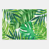 Green Tropical Leaves Inpakpapier Vel (Voorkant 2)