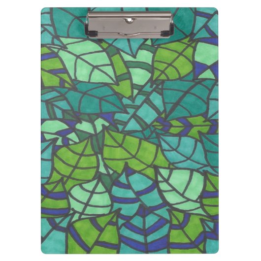 Green Tropical Leaves Klembord (Voorkant)