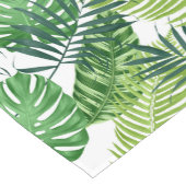 Green Tropical Leaves Korte Tafelloper (Hoek)