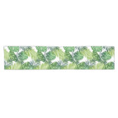 Green Tropical Leaves Korte Tafelloper (Horizontaal)