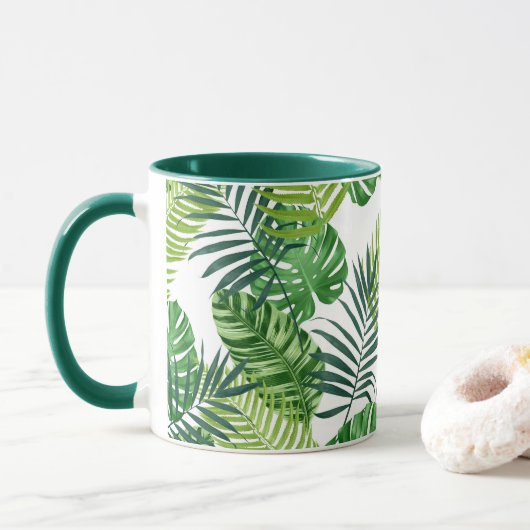 Green Tropical Leaves Mok (Met donut)