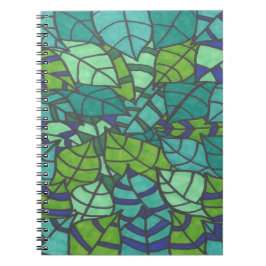 Green Tropical Leaves Notitieboek