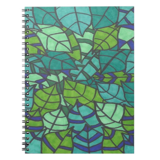 Green Tropical Leaves Notitieboek (Voorkant)