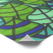 Green Tropical Leaves Poster (Hoek)