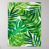 Green Tropical Leaves Poster (Voorkant)
