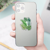 Green Tropical Leaves Sticker (Telefoon)