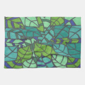 Green Tropical Leaves Theedoek (Horizontaal)