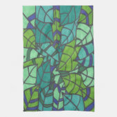 Green Tropical Leaves Theedoek (Verticaal)