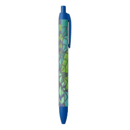 Green Tropical Leaves Zwarte Inkt Pen