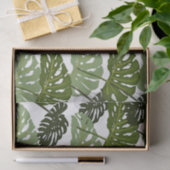 Green Tropical Monstera Leafs Tissuepapier (Geschenk)
